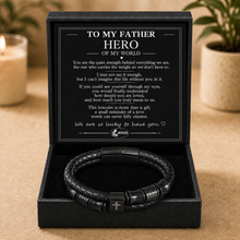 To My Father - Leather Braided Bond Bracelet