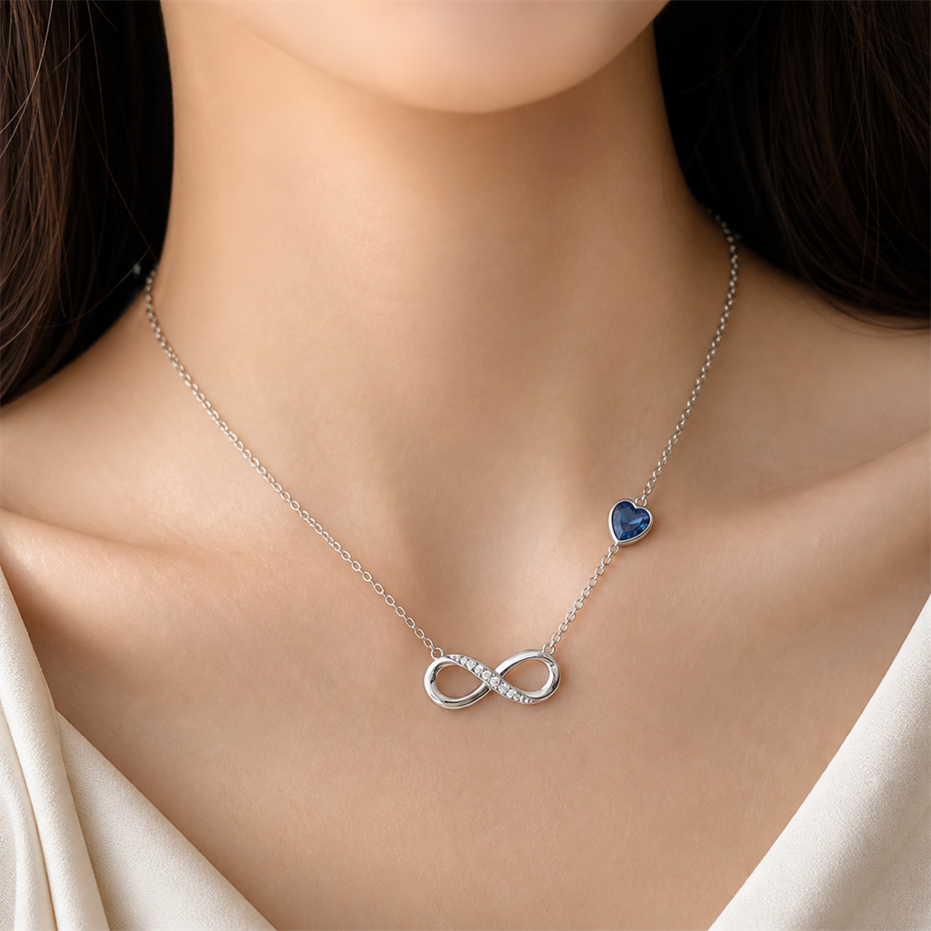To My Daughter Forever Stone-Set Infinity Necklace