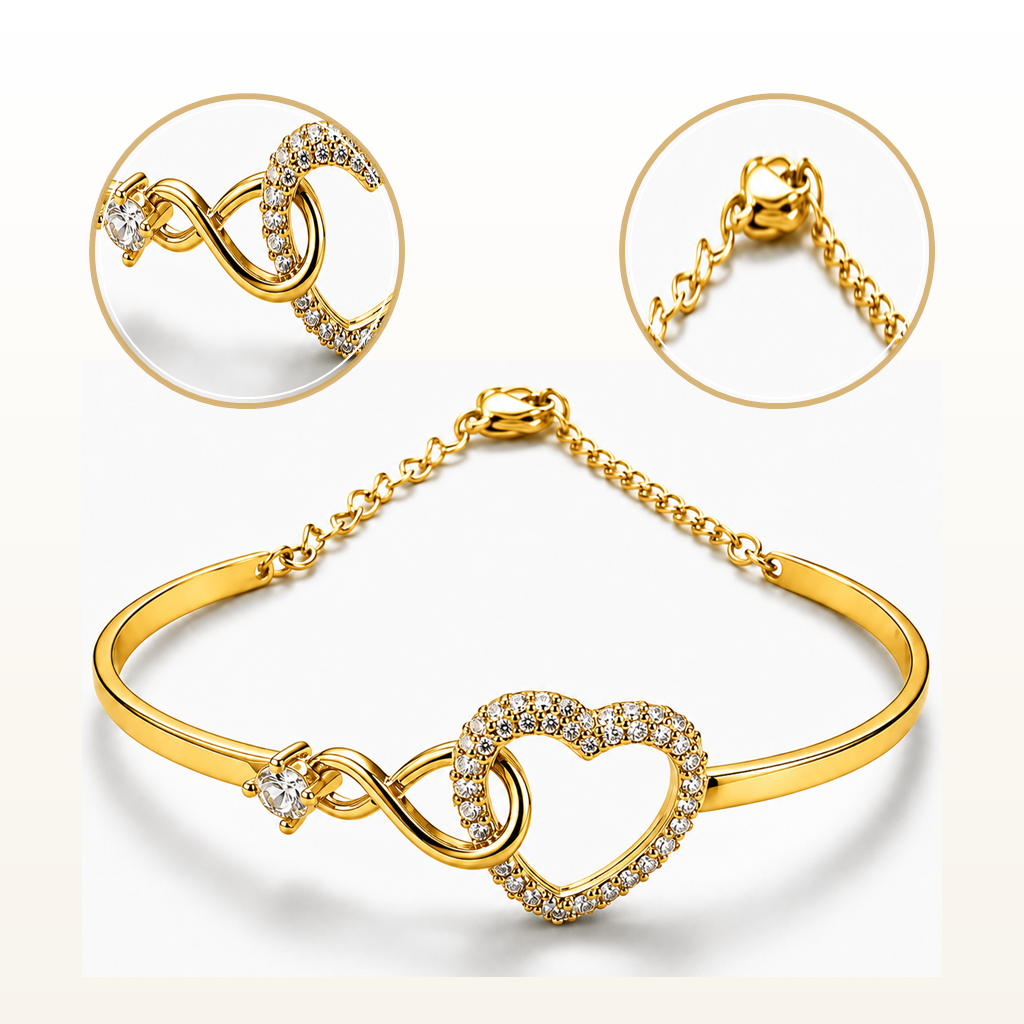 To My Mother Heartfelt Infinity Heart Bracelet