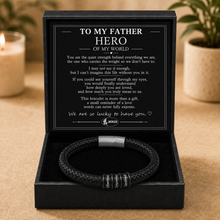 To My Father - Infinite Gratitude Leather Bracelet
