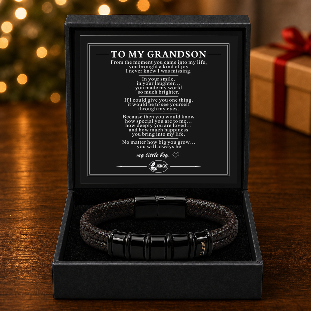 To My Grandson - Your Path Classic Leather Bracelet