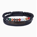 To My Husband Courage Multicolor Stone Bead Bracelet