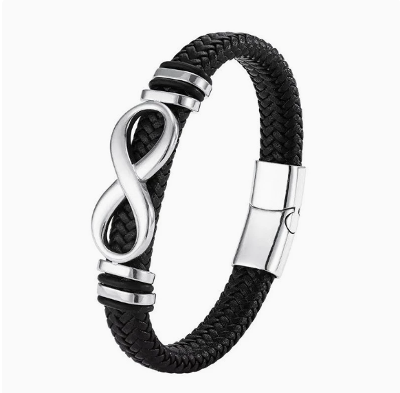 To My Father - Anchor of Our Family Leather Bracelet