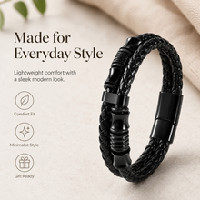 To My Husband Family Bond Layered Braided Bracelet