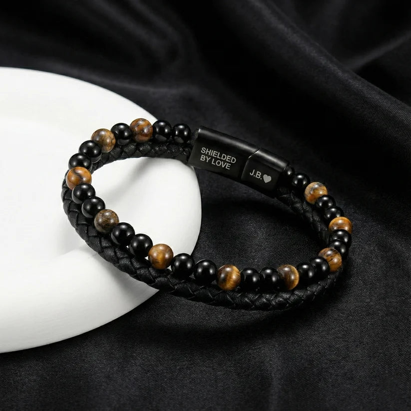 To My Son – Tiger Eye Guardian Protection Bracele
