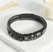 To My Father - Leather Braided Bond Bracelet