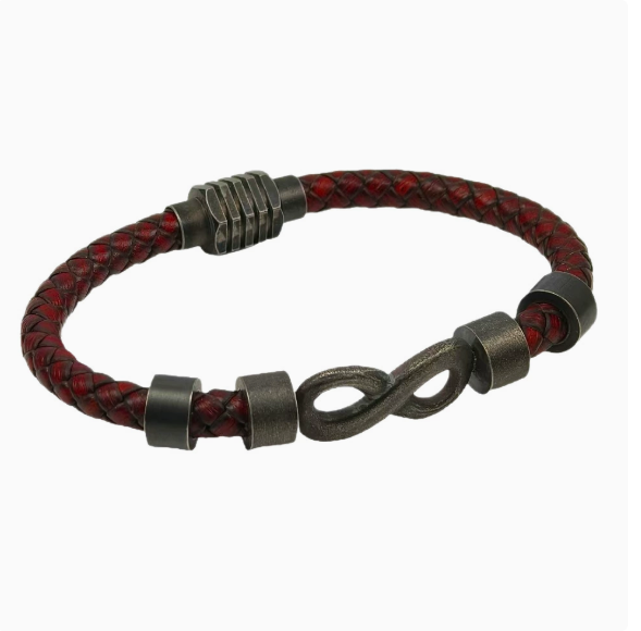 To My Son - Vintage Cross Leather Bracelet