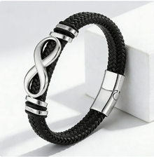 To My Father - Anchor of Our Family Leather Bracelet