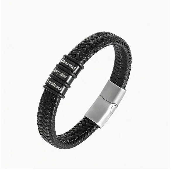 To My Son Legacy Message Bar Bead Bracelet
