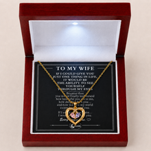 To My Wife Two Hearts Two-Stone Heart Necklace