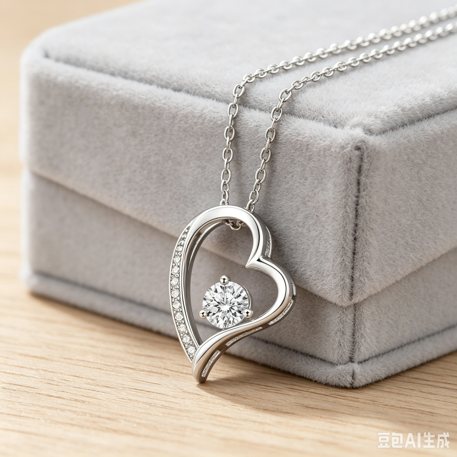 To My Daughter - Eternal Love Heart Pendant Necklace