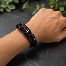 To My Husband Faith Cross Clasp Bracelet