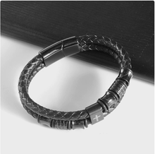To My Father - Leather Braided Bond Bracelet