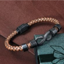 To My Son - Vintage Cross Leather Bracelet