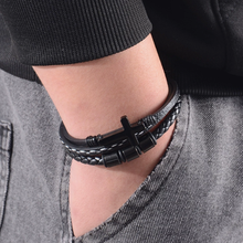 To My Son - Braided Faith Leather Bracelet