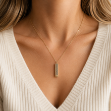 To My Grandma Shine Stone-Set Bar Necklace