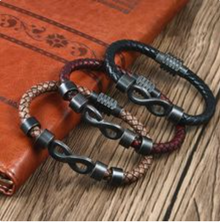 To My Son - Vintage Cross Leather Bracelet