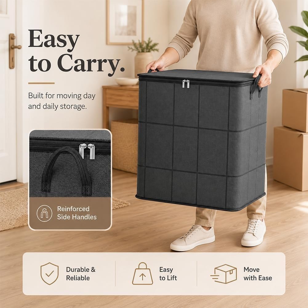 2027 Upgraded XXL Foldable Storage Bag with Reinforced Handles
