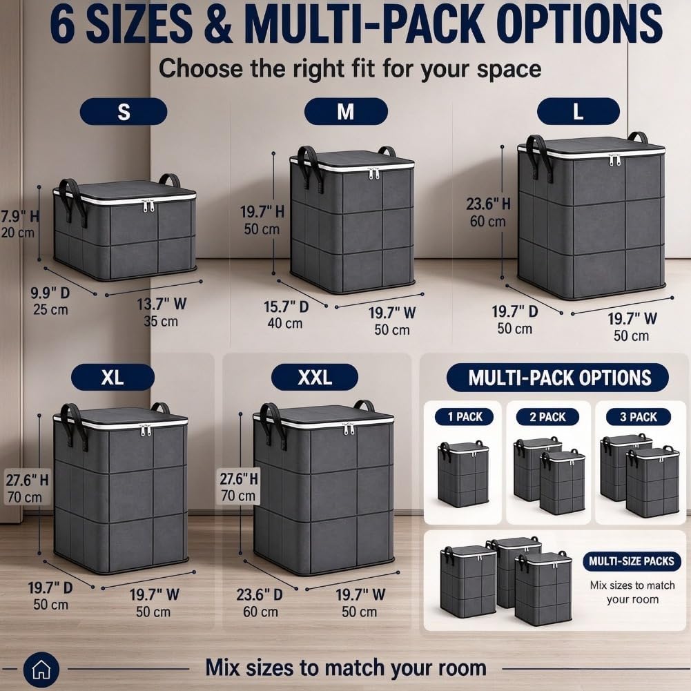 2027 Upgraded XXL Foldable Storage Bag with Reinforced Handles