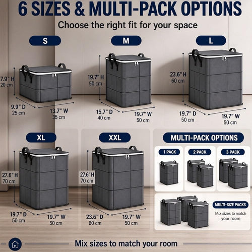 2027 Upgraded XXL Foldable Storage Bag with Reinforced Handles