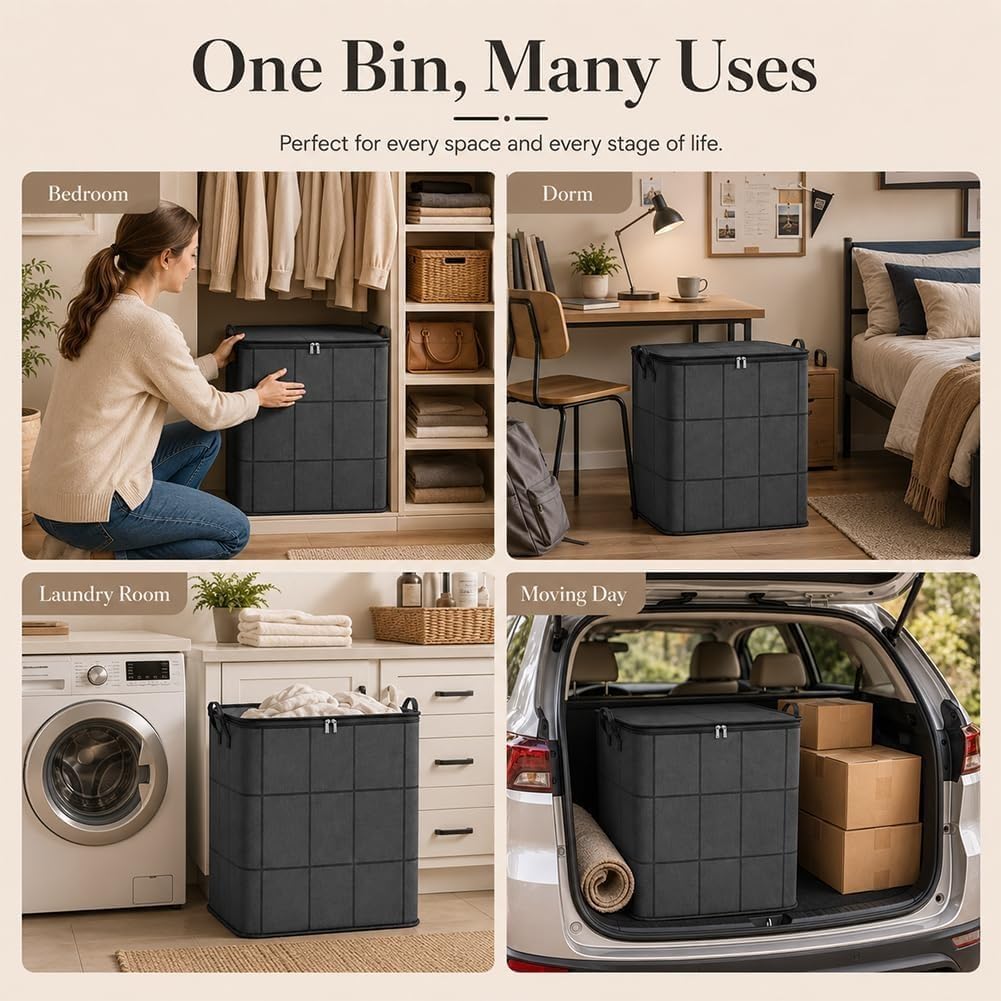 2027 Upgraded XXL Foldable Storage Bag with Reinforced Handles