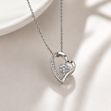 To My Grandma Love Solitaire Heart Necklace