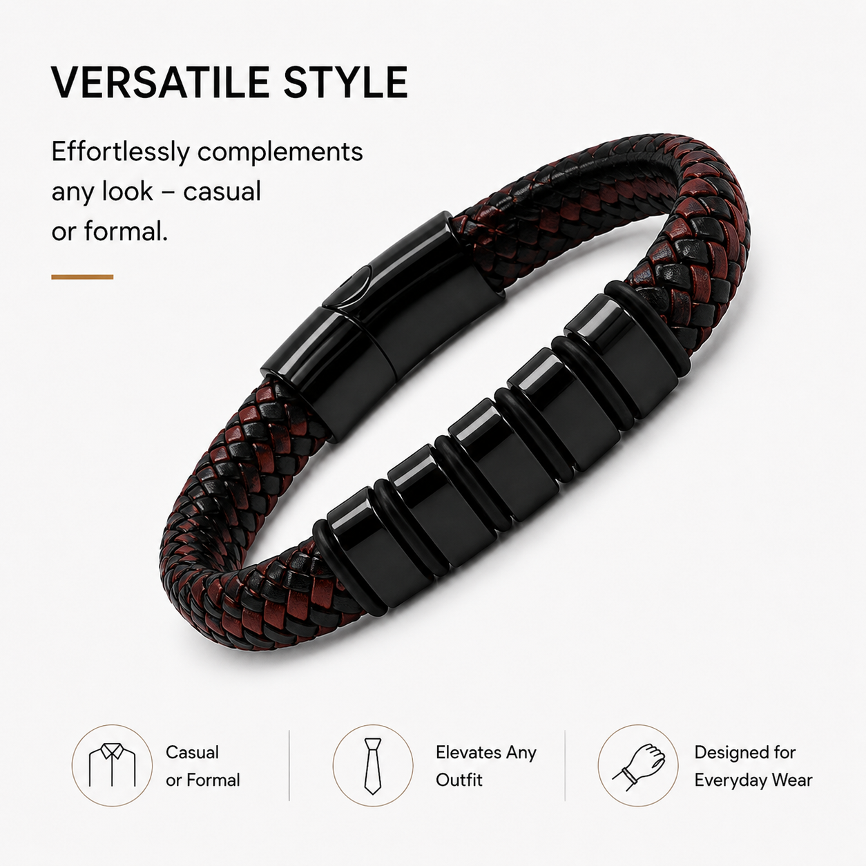 To My Father Legacy Two-Tone Woven Bracelet