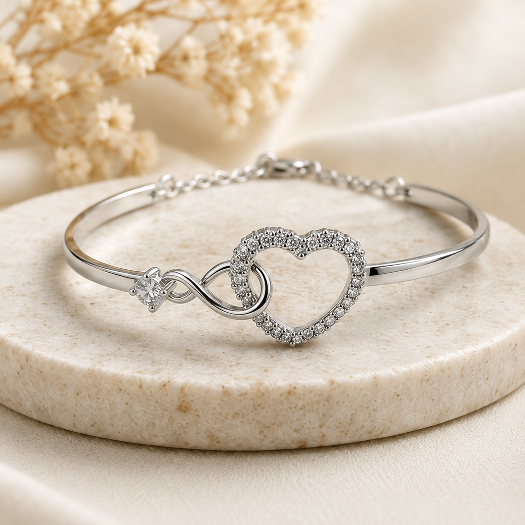 To My Mother Heartfelt Infinity Heart Bracelet