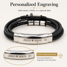 To My Father Faith Layered Cross Bracelet