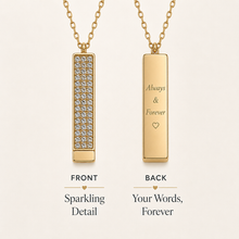 To My Daughter Shine Stone-Set Bar Necklace