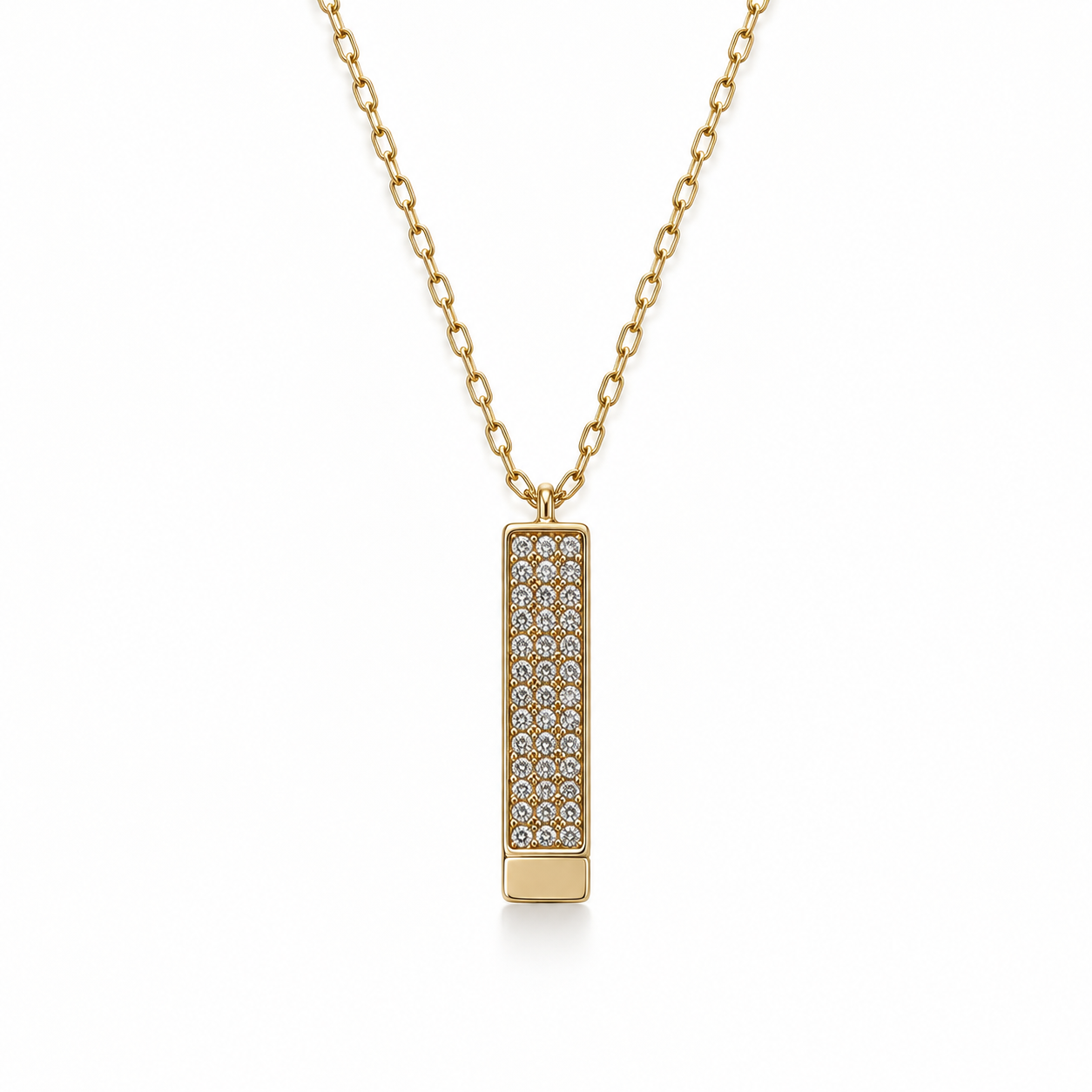 To My Daughter Shine Stone-Set Bar Necklace