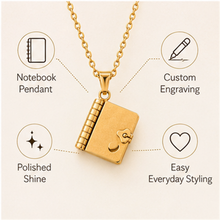 To My Mother Love Story Mini Book Pendant Necklace