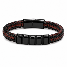 To My Grandson Legacy Two-Tone Woven Bracelet