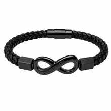 To My Grandson Engraved Infinity Braided Bracelet