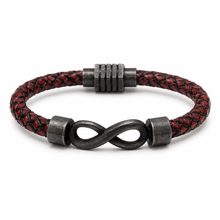 To My Son Never Alone Black Infinity Braided Bracelet