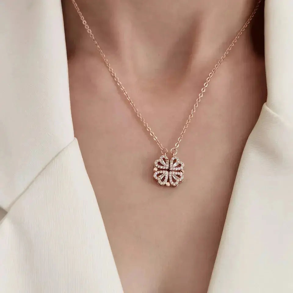 To My Daughter Lucky Heart Necklace