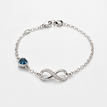 To My Grandma Family Stone Infinity Chain Bracelet