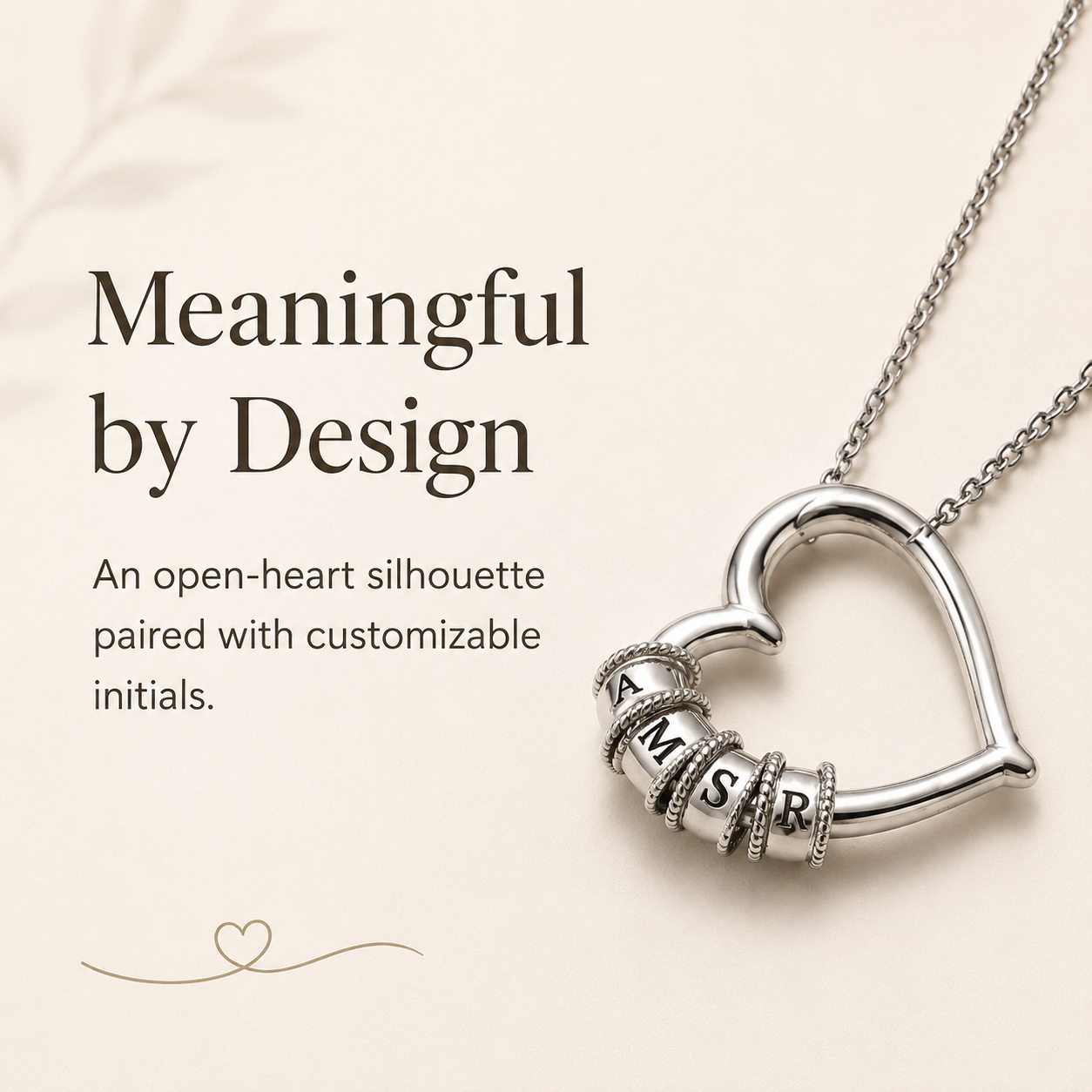 To My Granddaughter Together Family Heart Necklace