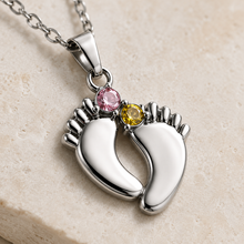 To My Mother Always Near Footprint Stone Necklace