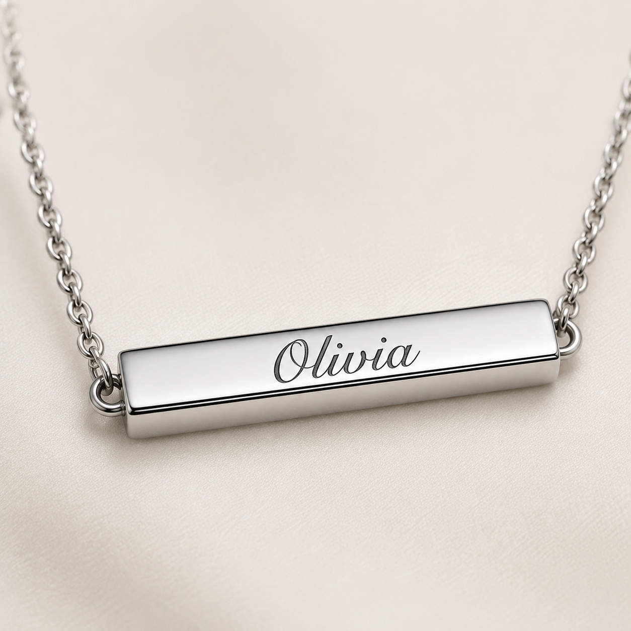 To My Mother Always Close Horizontal Bar Necklace