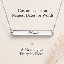 To My Grandma Always Close Horizontal Bar Necklace