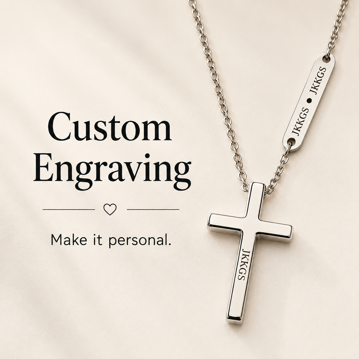 To My Daughter Faith Cross Pendant Necklace