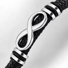To My Grandpa Quiet Strength Sculpted Infinity Bracelet