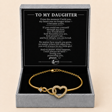 To My Daughter Heartfelt Infinity Heart Bracelet