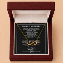 To My Daughter Two-Stone Infinity Heartbeat Necklace