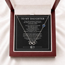 To My Daughter Forever Stone-Set Infinity Necklace