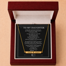 To My Daughter Always Close Horizontal Bar Necklace