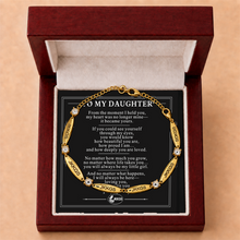 To My Daughter Everyday Love Nameplate Chain Bracelet