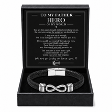 To My Father Silver Infinity Braided Bracelet