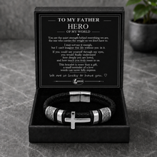 To My Father Faith Braided Cross Bracelet